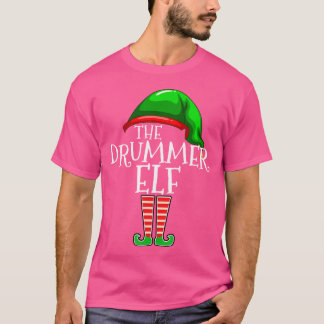 Camiseta El grupo Drummer Elf que coincide con los Navidade