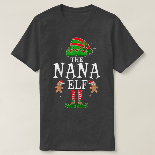Camiseta El grupo Nana Elf que coincide con los Navidades f (Diseño del anverso)
