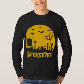 Camiseta El guardián de la entrada de Halloween tiene una l