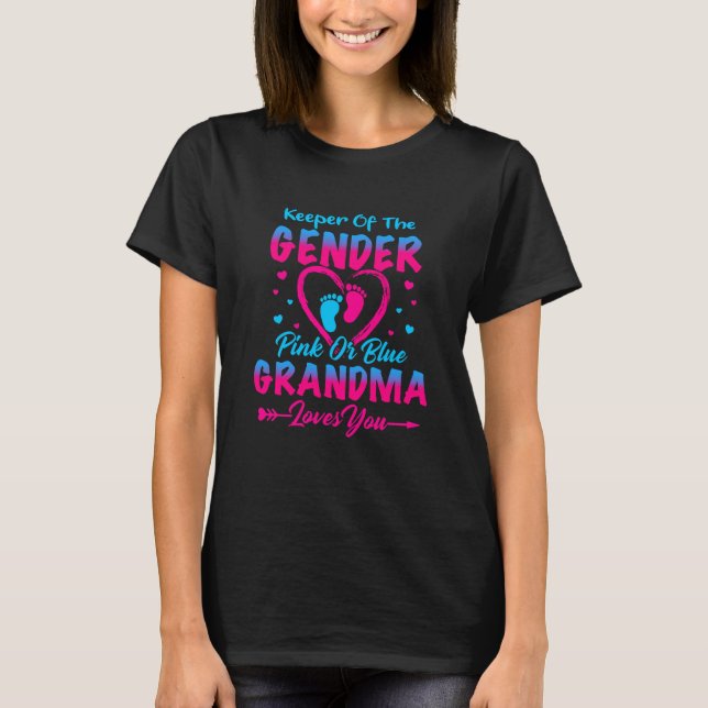 Camiseta El guardián del género, la abuela rosa o azul, te  (Anverso)
