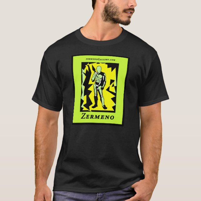 Camiseta "El guerrero gráfico" uno diseñado por Zermeno (Anverso)