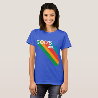 Camiseta El guion arcoiris retro Chica de Dios cristiano