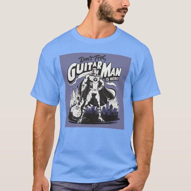 Camiseta El guitarrista está aquí (Anverso)