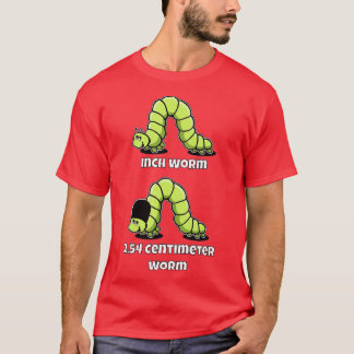 Camiseta El gusano Inch y el gusano métrico con piel de oso