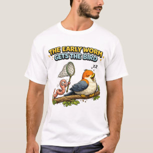 Camiseta El Gusano Temprano Consigue el Pájaro