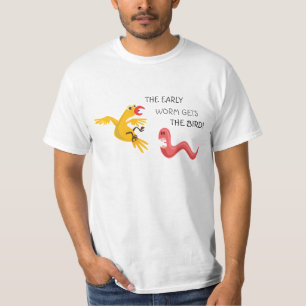 Camiseta El gusano temprano obtiene el pájaro