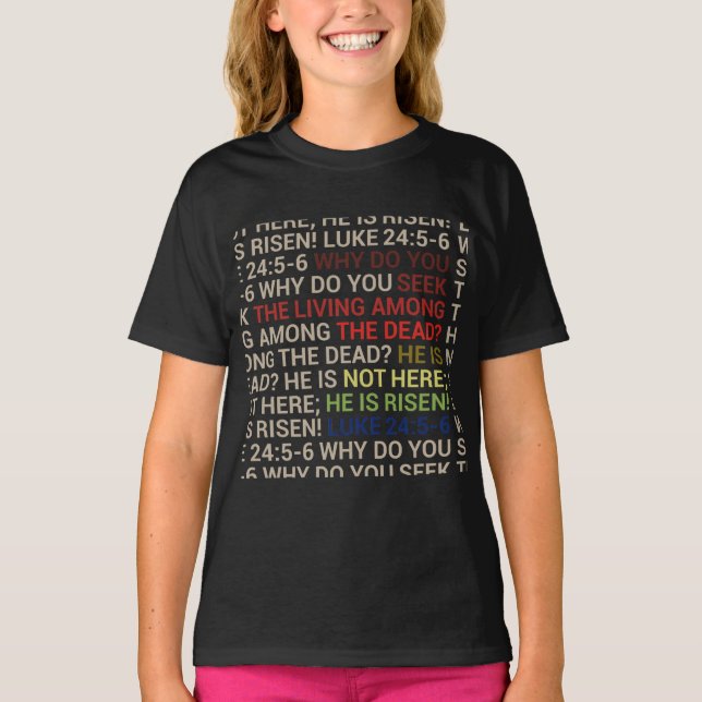 Camiseta Él ha resucitado (Anverso)