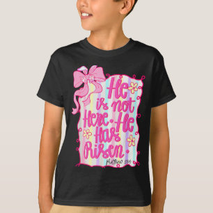 Camiseta Él ha resucitado conejito coquette cristiano Pascu