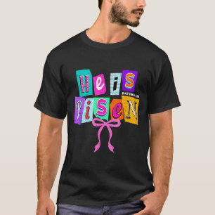 Camiseta Él ha resucitado Coqueta cristiana lazo Jesús Bibl