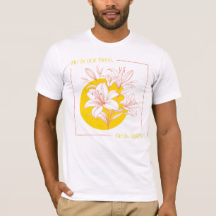 Camiseta ¡Él ha RESUCITADO! - Coral + Lirio Amarillo
