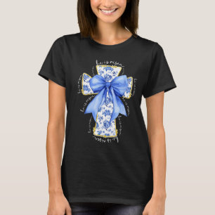 Camiseta Él ha resucitado Cruz cristiana Jesús Versículo de