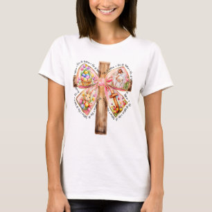 Camiseta Él ha resucitado Jesús Coqueta Lazo Pascua Cruz Mu