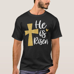 Camiseta Él ha Resucitado Jesús Cristiano Feliz Pascua Muje