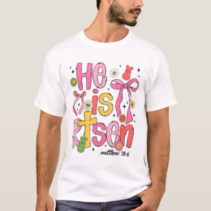 Camiseta Él ha resucitado Jesús cristiano Feliz Pascua niño
