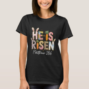 Camiseta Él ha resucitado Jesús cristiano Feliz Pascua niño