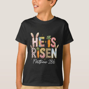 Camiseta Él ha resucitado Jesús cristiano Feliz Pascua Niño