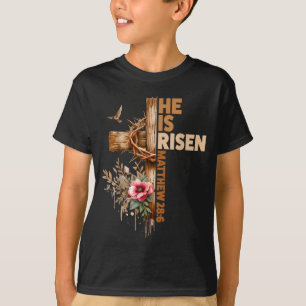 Camiseta Él ha resucitado Jesús cristiano religioso Pascua