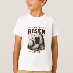 Camiseta Él ha resucitado Lucas 246 Jesús cristiano día de