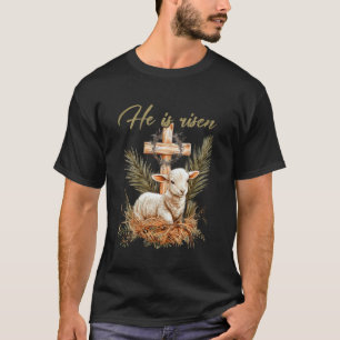 Camiseta Él Ha Resucitado Oveja Cordero Cruz Jesús Cristian