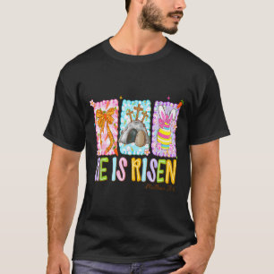 Camiseta Él ha resucitado preppy Pascua cristiana jesus fe