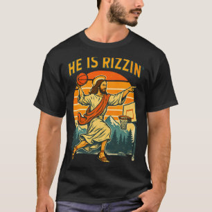 Camiseta Él ha resucitado rizzin Pascua fe cristiana Jesús