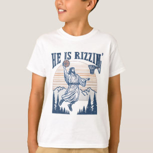 Camiseta Él ha resucitado Rizzin' Pascua Jesús Fe cristiana