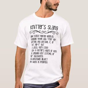 Camiseta El hacer punto divertido del argot del calcetero