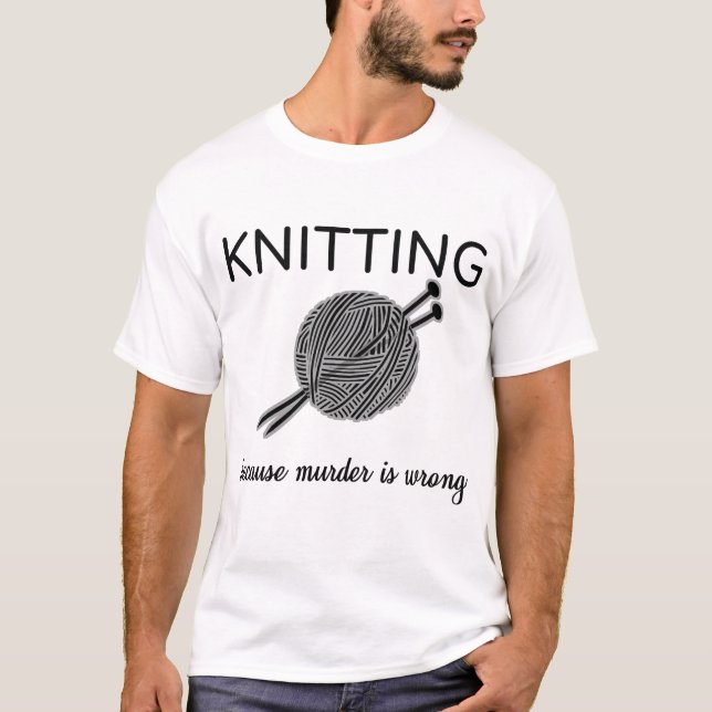 Camiseta El hacer punto porque el asesinato es regalo de (Anverso)