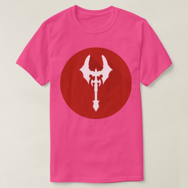 Camiseta El hacha roja (Diseño del anverso)