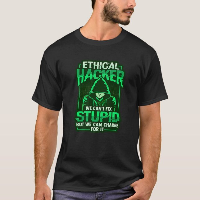 Camiseta El hacker ético Gorra blanco hacker ciberseguridad (Anverso)