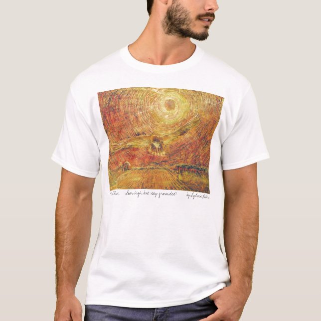 Camiseta El halcón rojo de la cola,      se eleva arriba, (Anverso)