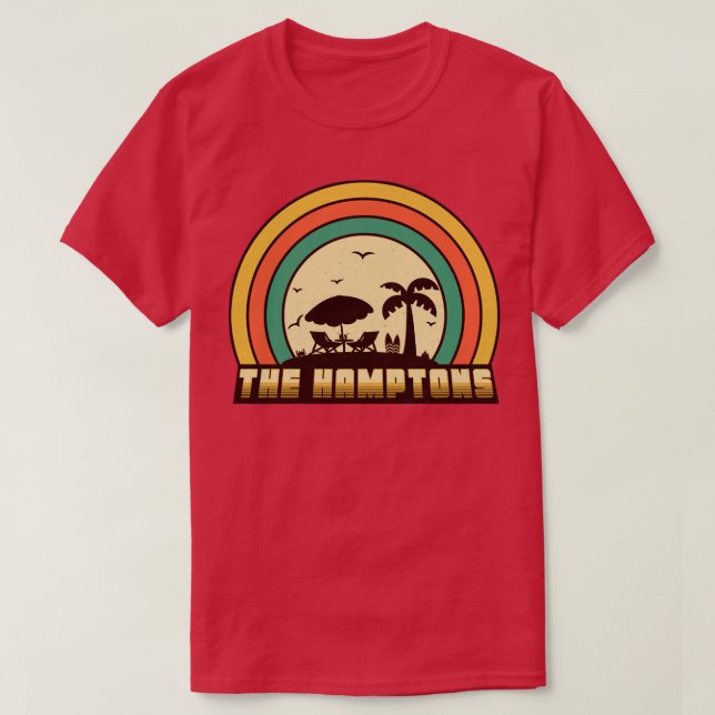 Camiseta El Hamptons Beach Retro Sunset Style (Diseño del anverso)