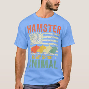 Camiseta El Hámster Vintage Es Mi Espíritu Animal Americano
