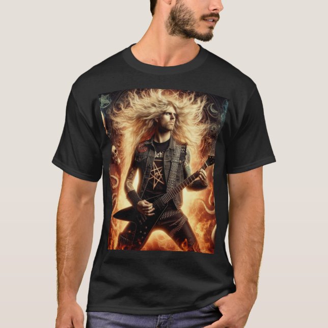 Camiseta El heavy metal se lleva a fuego (Anverso)