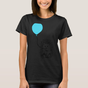 Camiseta El Hedgehog Con La Idea Del Globo Azul Para Un Bir