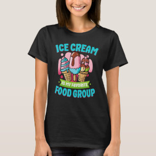 Camiseta El Helado De Helado De Crema De Cono Popsicle Es M