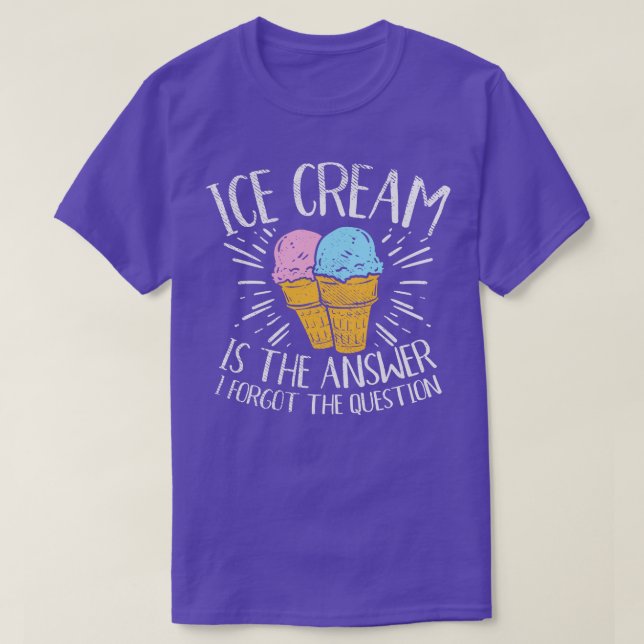 Camiseta El Helado Es La Respuesta (Diseño del anverso)