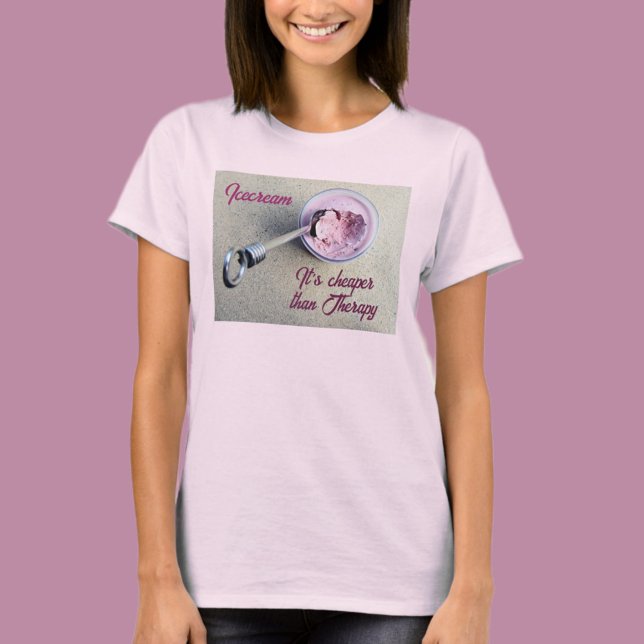 Camiseta El helado es más barato que la Moda divertida de l (Subido por el creador)