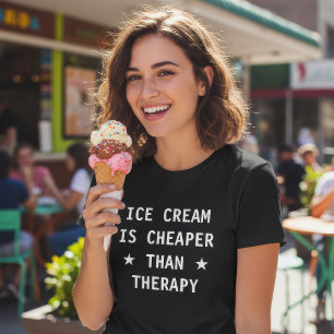 Camiseta El helado es más barato que la terapia divertido