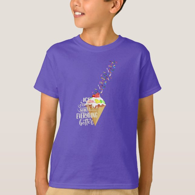 Camiseta El helado hace que todo sea mejor (Anverso)