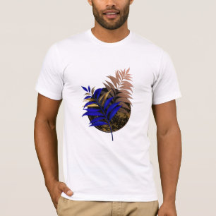 Camiseta El helecho azul en círculo negro