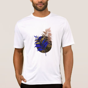 Camiseta El helecho azul en círculo negro