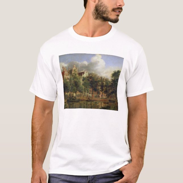Camiseta El Herengracht, Amsterdam (aceite en el panel) (Anverso)