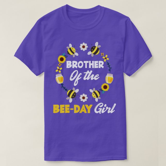 Camiseta El hermano del Chica de BeeDay Funny Bee consideró (Diseño del anverso)