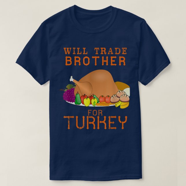 Camiseta El hermano del comercio por Turquía acallará el Dí (Diseño del anverso)