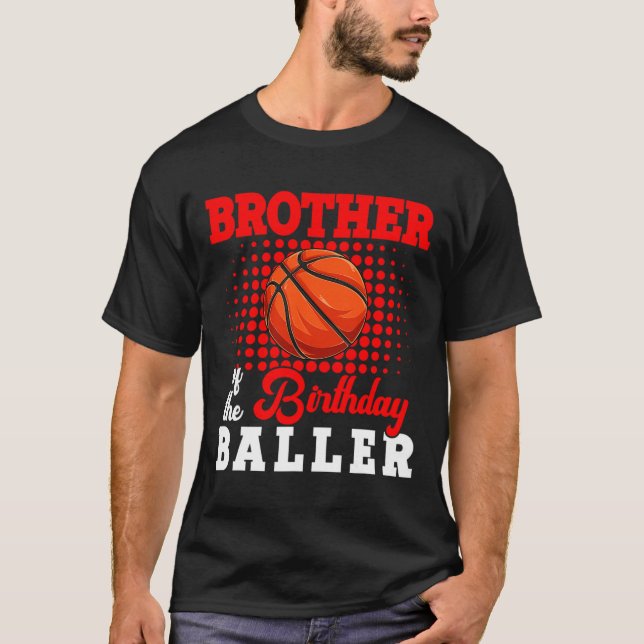 Camiseta El Hermano Del Jugador De Birthday Bysketbyll, Lov (Anverso)