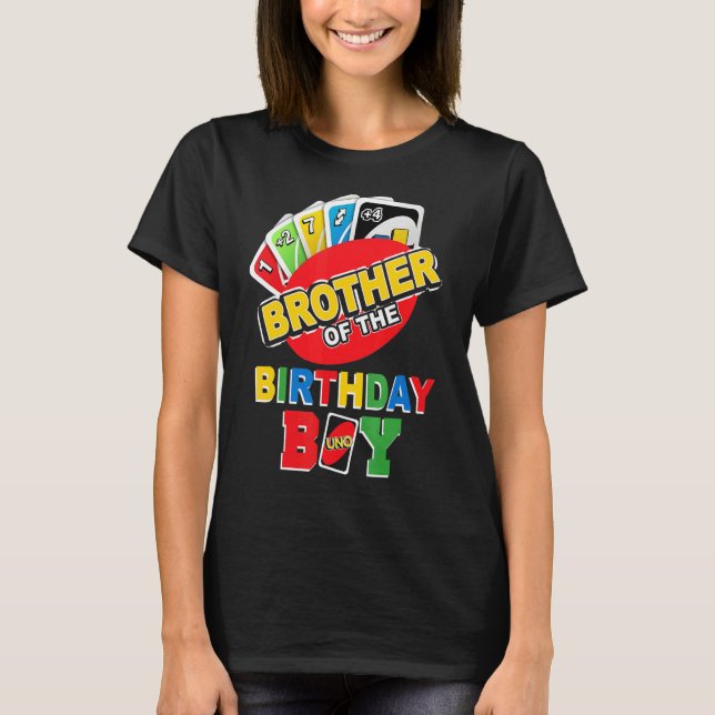 Camiseta El hermano del niño de cumpleaños, Shirt Uno Daddy (Anverso)