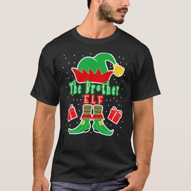 Camiseta El hermano Elf - Navidades divertidos Elf Pun Desi (Anverso)