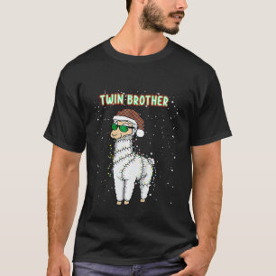 Camiseta El hermano gemelo Llama ama a los Navidades