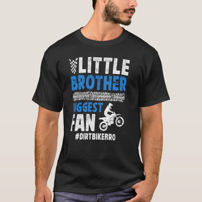 Camiseta El hermano pequeño de la bicicleta sucia se enorgu (Anverso)